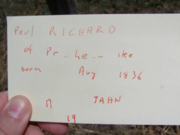 Paul Richard,  | son of August & Amilie BADKE,  | born Aug 1880?,  | Milbong St Luke's Lutheran cemetery, Boonah Shire  | 