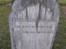 
Friedrich ZARNKE,
born 24 Feb 1828 died 22 Aug 1906;
Minden Baptist, Esk Shire
