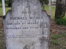 
Michael WEBER,
born 5 Oct 1849 died 7 APril 1890;
Minden Baptist, Esk Shire

