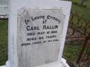 
Carl BALLIN,
died 6 May 1926 aged 84 years;
Minden Baptist, Esk Shire
