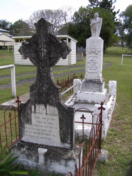 Martin LEHMANN, father,  | died 2 June 1922 aged 88 years;  | Minden Baptist, Esk Shire  | 