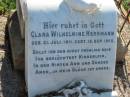 Clara Wilhelmine HERRMANN b: 21 Jul 1911, d: 15 Sep 1912 Minden Zion Lutheran Church Cemetery 