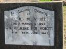 Elsie M VOIGT 6 Mar 1938 Wilhelmine F R VOIGT 20 Jun 1947 Minden Zion Lutheran Church Cemetery 