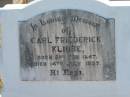 Carl Friederick KLIBBE b: 2 Feb 1847, d: 14 Jul 1937 Minden Zion Lutheran Church Cemetery 