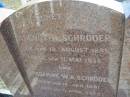 August H SCHRODER b: 12 Aug 1855, d: 11 May 1938 Friederike W A SCHRODER b: 18 Jan 1861, 11 Apr 1942 Minden Zion Lutheran Church Cemetery 