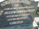 Emma M L LEHMANN 19 Apr 1959, aged 78 Minden Zion Lutheran Church Cemetery 