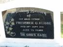 
Frederick C KLIBBE
died 14 Sep 1961, aged 76
Minden Zion Lutheran Church Cemetery
