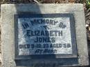 
Elizabeth JONES
died 9 Dec 1923 aged 58
MindenCoolana - St Johns Lutheran 
