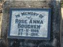 
Rose Anna BOUCHEN
b: 27 Nov 1908
d: 27 Nov 1916
MindenCoolana - St Johns Lutheran 
