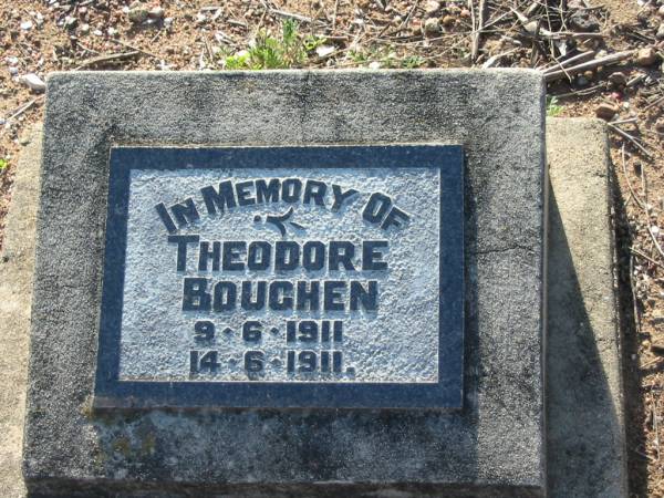 Theodore BOUGHEN  | B: 9 Jun 1911 D: 14 Jun 1911  | Minden/Coolana - St Johns Lutheran  | 
