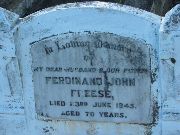 Ferdinand John FREESE  | 23 June 1945 aged 70  | Minden/Coolana - St Johns Lutheran  | 