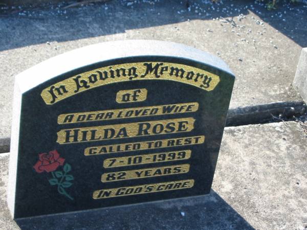 Hilda ROSE  | 7 Oct 1999 aged 82  | Minden/Coolana - St Johns Lutheran  | 