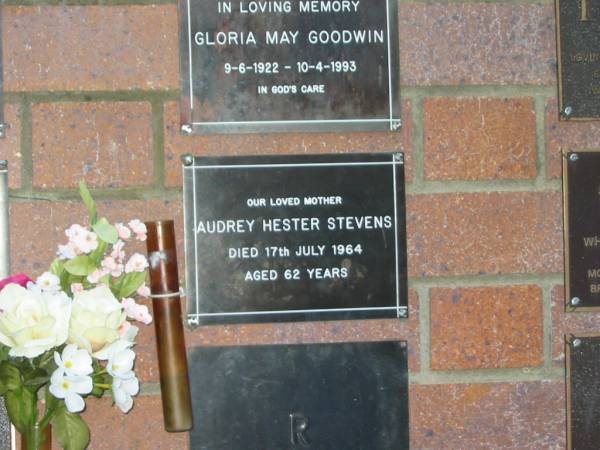 Audrey Hester STEVENS,  | mother,  | died 17 July 1964 aged 62 years;  | Mooloolah cemetery, City of Caloundra  |   | 