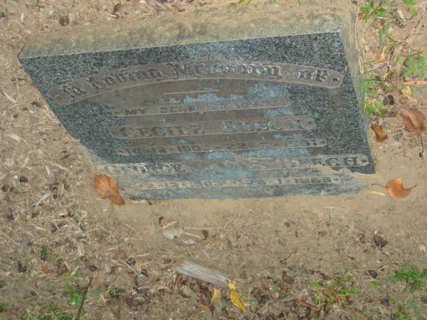 parents;  | Cecile BEECH,  | 10-12-1903 - 22-2-1961;  | George James BEECH,  | 2-12-1903 - 26-1-1969;  | Mooloolah cemetery, City of Caloundra  |   | 
