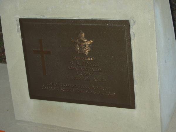 B.A. JOYCE,  | died 4 July 1986 aged 73? years,  | husband of Bess,  | father of Lorraine, Bruce, Stephen, David & Colin;  | Jessie Elizabeth JOYCE,  | born 9-5-28,  | died 27-8-92 aged 64 years,  | wife of Bruce JOYCE,  | mother of Lorraine, Bruce, Stephen, David & Colin;  | Mooloolah cemetery, City of Caloundra  |   | 