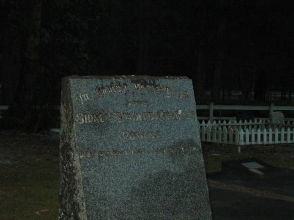 Sidney Edward Charles POWELL,  | died 6? Sept 1967 aged 54 years;  | Mooloolah cemetery, City of Caloundra  |   | 