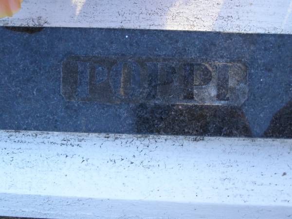 Mervyn Alfred Hasluck POYSER,  | poppi,  | 1906 - 1996;  | Mooloolah cemetery, City of Caloundra  |   | 