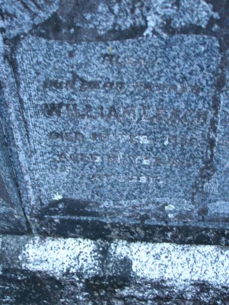 William LEACH,  | died 1 Feb 1960 aged 81 years;  | Emma LEACH,  | died 17 Feb 1937 aged 61 years;  | Mooloolah cemetery, City of Caloundra  |   |   | 