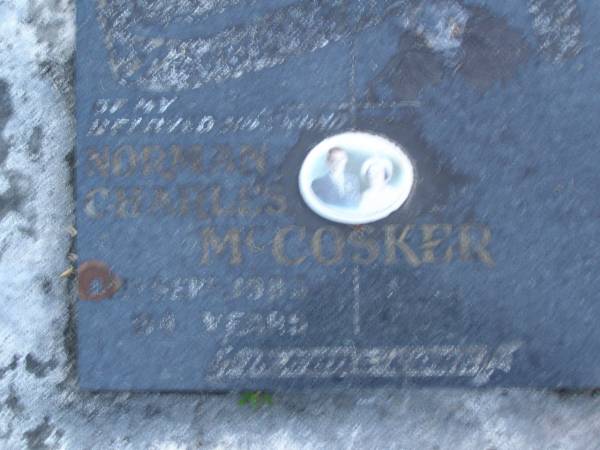 Norman Charles MCCOSKER,  | husband,  | died ?? Sept 1983 aged 84 years;  | Mooloolah cemetery, City of Caloundra  |   | 