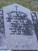
John Joseph FOX,
husband
died 26 Jan 1940 aged 61 years;
Amelia FOX,
died 17 Aug 1963 aged 79 years;
Mooloolah cemetery, City of Caloundra

