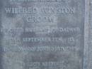 Wilfred Winston GROOM, husband of Daphne, born 7 Sept 1913, died 23 June 1985; Mooloolah cemetery, City of Caloundra  