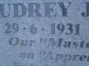 
Audrey Joan SPIRLING,
29-6-1931 - 28-4-1989;
Mooloolah cemetery, City of Caloundra 

