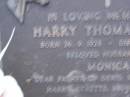 Henry Thomas STEER, born 26-9-1923, died 18-8-1986, husband of Monica, father of Denis, Mary, Carmel, Harry, Lynette, Leonard & Tony; Mooloolah cemetery, City of Caloundra  