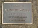 
Mark THOMPSON,
6-5-52 - 7-9-94;
Mooloolah cemetery, City of Caloundra

