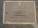 
William HARRIS,
29-12-11 - 29-1-90,
husband of Joan Alice,
father of Stephen, Francis, Peter & Bryan;
Mooloolah cemetery, City of Caloundra

