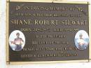 
Shane Robert STEWART,
son brother brother-in-law,
born 28-12-72,
died 19-6-99 aged 26 years;
Mooloolah cemetery, City of Caloundra
