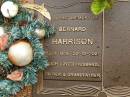 
Bernard HARRISON,
22-1-1915 - 20-10-2001,
husband father grandfather;
Mooloolah cemetery, City of Caloundra
