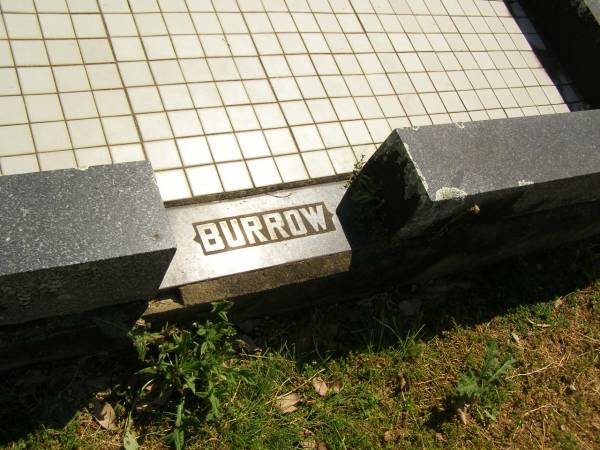 Edward BURROW,  | died 16 Dec 1950 aged 58 years;  | Annie Angus BURROW,  | died 19 July 1987 aged 93 years;  | Moore-Linville general cemetery, Esk Shire  |   |   | 