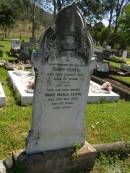 
Harry CLIFFE,
husband father,
died 30 Aug 1926 aged 73 years;
Annie Maria CLIFFE,
mother,
died 22 May 1934 aged 82 years;
Moore-Linville general cemetery, Esk Shire
