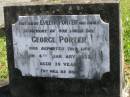 George PORTER,
died 4 Jan 1932 aged 39 years,
erected by Evelyn PORTER & family;
Moore-Linville general cemetery, Esk Shire