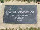 
Ivy Ellen GILLILAND,
died 10 Dec 2000 aged 86 years;
Moore-Linville general cemetery, Esk Shire
