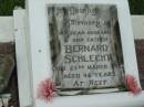 Bernard SCHLECHT, husband father, died 23 March 1980 aged 46 years; Mt Mort Cemetery, Ipswich 