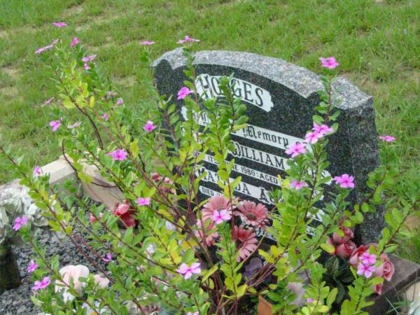 Samuel William Rees HODGES,  | died 17 June 1980 aged 79 years;  | Matilda Augusta HODGES,  | died 11 Dec 1984 aged 85 years;  | Mt Mort Cemetery, Ipswich  | 