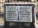 
Frederick HINRICHSEN
13 Aug 1935
62 yrs

Mary Ethel HINRICHSEN
12 Sep 1954
79 yrs

Mt Walker HistoricPublic Cemetery, Boonah Shire, Queensland

