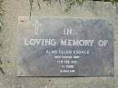 
Alma Ellen ESDAILE
13 Feb 1992, aged 73
Mt Cotton  Gramzow  Cornubia  Carbrook Lutheran Cemetery, Logan City

