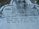 
Anna Katharina HOLZAPFEL
b: 12 Jun 1824, d: 24 Mar 1894
Mt Cotton  Gramzow  Cornubia  Carbrook Lutheran Cemetery, Logan City

