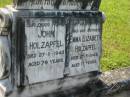 
John HOLZAPFEL
27 Nov 1943, aged 79
Emma Elizabeth HOLZAPFEL
27 Mar 1942, aged 71
Mt Cotton  Gramzow  Cornubia  Carbrook Lutheran Cemetery, Logan City

