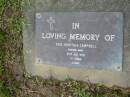 
Eric Horithia CAMPBELL
25 Jul 1970, aged 72
Mt Cotton  Gramzow  Cornubia  Carbrook Lutheran Cemetery, Logan City

