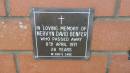 Mervyn David Benfer d: 8 Apr 1971, aged 26 Mount Cotton St Pauls Lutheran Columbarium wall  