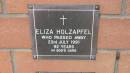Eliza Holzapfel d: 23 Jul 1991 aged 92  Mount Cotton St Pauls Lutheran Columbarium wall  
