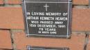 Arthur Kenneth Heaven d: 15 Dec 1991, aged 79  Mount Cotton St Pauls Lutheran Columbarium wall  