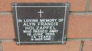 Alyn Francis Holzapfel d: 19 Jun 1995, aged 74  Mount Cotton St Pauls Lutheran Columbarium wall  