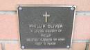 Phillip Oliver husband of Anne Mount Cotton St Pauls Lutheran Columbarium wall  