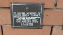 Edith Rosa Turner d: 10 Aug 1990, aged 77  Mount Cotton St Pauls Lutheran Columbarium wall  