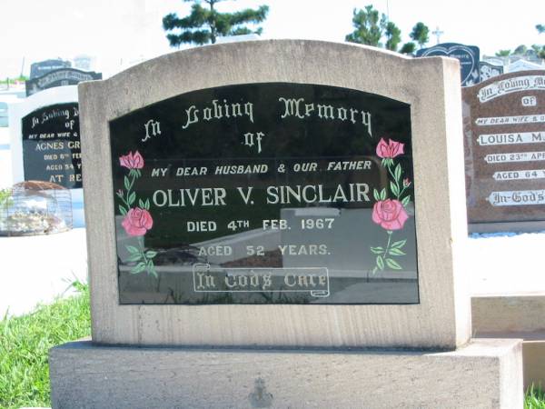 Oliver V SINCLAIR  | 4 Feb 1967, aged 52  | Mount Beppo Apostolic Church Cemetery  | 