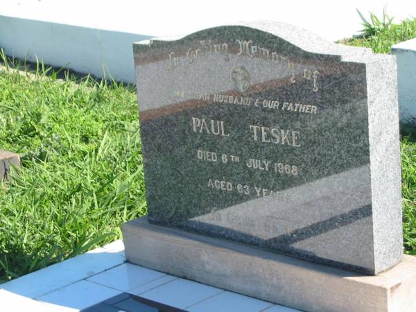 Paul TESKE  | 6 Jul 1968, aged 63  | Mount Beppo Apostolic Church Cemetery  | 